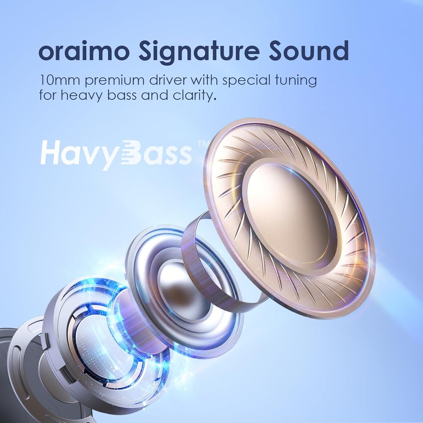 Oraimo FreePods Lite – سماعات لاسلكية للألعاب والموسيقى | بطارية 40 ساعة وشحن سريع